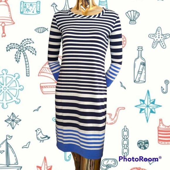 Southern Tide Dresses & Skirts - NWT Southern Tide Striped Shift Dress XS Blue White